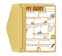 Goroar Daddy Fathers Day Card, Fill In Blanks Interview Q&A Keepsake Card, Daddy Birthday Card, Fathers Day Card & Gift from Son Daughter