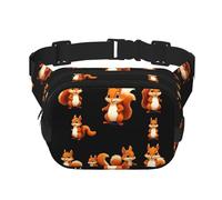 Gorp Squirrel Squad Printed multifunctional waist bag, unisex trendy messenger bag, travel sports storage bag