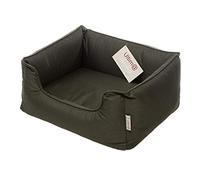 Gorpets Ultima Dog Bed with Supports - Removable Washable Bed Cover - Linen Calming Dog Bed - Medium (60 X 50 X 54 cm) - Green