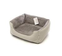 Gorpets Ultima Dog Bed with Supports - Removable Washable Bed Cover - Linen Calming Dog Bed - Medium (60 X 50 X 54 cm) - Grey