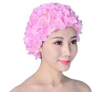 Gorros De Baño - Elegant Gorro De Baño Floral Hecho A Mano para Mujer | Gorros Dee Bañoo Retro Paraa Cabello Largo O Corto, Ideal para Piscina, Playa Y Vacaciones