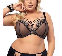 Gorsenia Underwired Lace Non Padded Bra K496 Paradise, Black,30HH