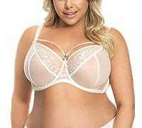 Gorsenia Underwired Lace Non Padded Bra K496 Paradise, Light Beige,34F