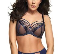 Gorsenia Underwired Lace Non Padded Bra K496 Paradise, Navy Blue,38GG