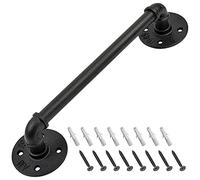 Gorssen Stair Banister Handrails Handrail Stairs Indoor Outdoor Steps - Staircases Railing Handrails for Elderly Kids Black Metal Wrought Iron External Handrail,90cm