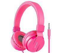 gorsun Kids Headphones with limited volume, Children Headphone Over Ear, kids headphones for boys and girls, Wired Headset for children-Pink