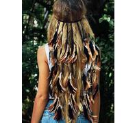 GORTIN Boho Feather Headband Hippie Headbands Indian Costume Headdress Gypsy Hippie Hair Accessories for Women