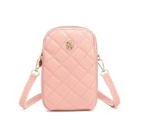 Gorwagely Embroidery Mobile Phone Bags Women Fashion Shoulder Bag Female Mini Crossbody (Pink)