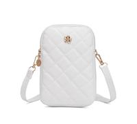 Gorwagely Embroidery Mobile Phone Bags Women Fashion Shoulder Bag Female Mini Crossbody (White)
