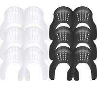 GORYGOLD 6 Pairs Crease Protector Shoe Guard for Sneakers: Air Force 1, Jordan 1, Jordan 4, Dunks & More, Size 3-15, Black + White, Men US Size 9-15