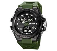 Gosasa Analog Digital Watches S Shock Men Military Army Wrist Watch 50M Waterproof Alarm Stopwatch Luminous Hands LED Sports Watch (Green)