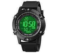 Gosasa Big Face Men Digital Sports Watch Water Resistant Outdoor Easy Read Military Back Light Black Watch, Zblack, Digital,Quartz Movement