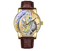 Gosasa Business Men Watch Double Sided Hollow Transparent Analog Display Stainless Steel Quartz Waterproof Creative Male Wrist Watch