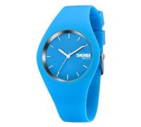 Gosasa Casual Simple Style Silicone Strap Women Men Sports Watches 30M Waterproof, A lighte Blue, Sports and leisure
