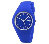 Gosasa Casual Simple Style Silicone Strap Women Men Sports Watches 30M Waterproof, Drak Blue