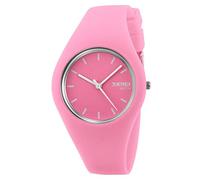 Gosasa Casual Simple Style Silicone Strap Women Men Sports Watches 30M Waterproof, Pink, Sports and leisure