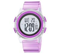 Gosasa Casual Simple Style Silicone Strap Women Men Sports Watches 30M Waterproof, Rose Gold Purple,