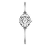 Gosasa Classic Vintage Bangle-Style Women's Watch with Small Dial and Thin Strap Elegant Dress Analog Ladies Wristwatch Fashion Waterproof Quartz Women Gold Watch, Silver White, Elegant