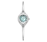 Gosasa Classic Vintage Bangle-Style Women's Watch with Small Dial and Thin Strap Elegant Dress Analog Ladies Wristwatch Fashion Waterproof Quartz Women Gold Watch, Silver Green, Elegant