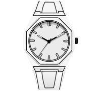 Gosasa Creative Unisex Sketch Anime Style Women's Men's Quartz Wristwatch Personality Waterproof Minimalist Black and White Analog Watch, White, Fashion Anime Style