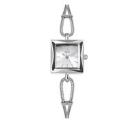Gosasa Elegant Women's Dress Watch Minimalist Square Bracelet Analog Quartz Vintage Womens Wrist Watches Gifts for Ladies, Silver, Elegant