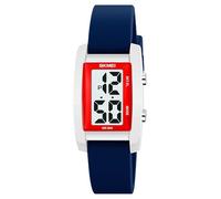 Gosasa Fashion Women’s Men's Digital Watch Unisex Big Numbers Dial Rectangular Face Waterproof Silicone Strap LED Watches, Blue, Casual