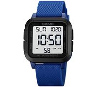 Gosasa Large Face LED Digital Watch Date Time 3Bar Waterproof Wristwatch Men Women Sports Watches …, H Blue, Sport