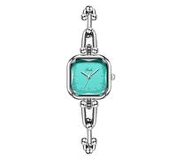 Gosasa Light Luxury Bangle-Style Square Quartz Watch for Women Stylish Elegant Waterproof Analog Ladies Wristwatch with Creative Band Fashion Accessory, Blue, Fashion