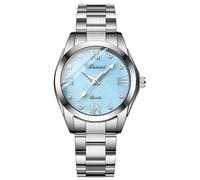 Gosasa Luxury Women's Watch Quartz Stainless Steel Casual Business Waterproof Luminous Dress Silver Bracelet Wrist Watches, G Blue 2, Fashion