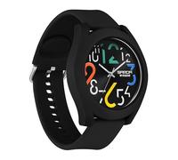 Gosasa Mens Analog Quartz Watch Creative Colorful Removable 5ATM Waterproof Sports Wristwatch Minimalist Luminous Analog Watch with Silicone Strap, Black