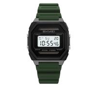 Gosasa Men's Solar Digital Sports Watch 10mm Ultra Thin 5ATM, Army Green