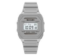 Gosasa Men's Solar Digital Sports Watch 10mm Ultra Thin 5ATM, Grey