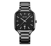 Gosasa Men's Square Watch Stainless Steel Band Quartz Date