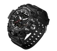 Gosasa Men's Watches Multi Function Military S-Shock Sports Watch LED Digital Waterproof Alarm Watches, 8069_Black, Digital