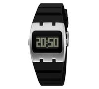 Gosasa Multi-Function LED Digital Square Watch for Men Outdoor Sports Silicone Band Waterproof Fashion Casual Men's Wristwatch with Date & Stopwatch, Silver, Sport