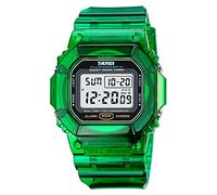 Gosasa Outdoor Sport Unisex Watches LED Light Digital Watches Transparent Multifunctional Wristwatch for Men and Women Casual Style Stopwatch Date 5Bar Waterproof
