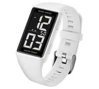 Gosasa Square Men's and Women's Leisure Sports Digital Watch Multifunctional Sports Watch Digital Dial Waterproof LED Watch Fashion Minimalist Design, White, Others, Sport