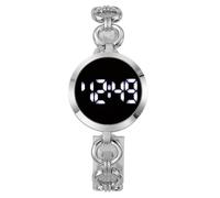 Gosasa Top Brand Electronic Watch Womens Watches LED Touch Screen Women Digital Watches Ladies Wristwatch, Silver