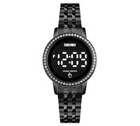 GOSASA Top Brand Electronic Watch Womens Watches LED Touch Screen Women Digital Watches Waterproof Women Wristwatch Clock (All Black)