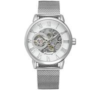 Gosasa Unique Mens Automatic Watch Transparent Watch Dial Hollow Skeleton Silver Tone Mesh Band Watch … B07CZNYMLY, Silver, Automatic Watch