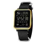 Gosasa Unisex Digital Watch with Nylon Strap, 5ATM Sport Square LED Watch