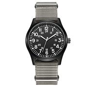 Gosasa Unisex Military Watches Sport Textile Nylon Strap Stylish Men Watch Luminous Fashion Watches Analog Display Quartz Waterproof Casual Wristwatch, R-Grey, Casual