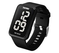 Gosasa Unisex Square Digital Watch, Large Numbers, 5ATM Water Resistant, A Black-Black, Modern