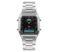 Gosasa Unisex Wrist Watch, Waterproof Military Analog Digital Watches with LED Multi Time Chronograph, Stainless Steel Business Watches for Men, Black, M, casual