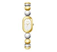 Gosasa Vintage Dainty Women's Quartz Bracelet Watch - Luxury Minimalist Oval Gold Dial Slim Elegant Dress Women's Diamond Watch Waterproof