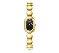 Gosasa Vintage Dainty Women's Quartz Bracelet Watch - Luxury Minimalist Oval Gold Dial Slim Elegant Dress Women's Diamond Watch Waterproof