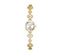Gosasa Vintage Gold Watch for Women Four Leaf Chain Strap Delicate Strap Women Waterproof Quartz Watch Luxury Gift, gold, luxury