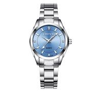 Gosasa Women Classic Fashion Watch Casual Business Quartz Watch Stainless Steel Waterproof Luminous Dress Silver Watches, Blue 1, Fashion