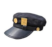 Gosbeliy Unisex Kujo Jotaro Hat JoJo Cosplay Army Military Cap Baseball Headgear+ Bandage Black