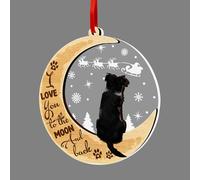 GOSBLUE Australian Shepherd Dog Ornaments Christmas Tree, Australian Shepherd 2 Layer Wood & Acrylic Ornament, Christmas Decoration 2024 for Australian Shepherd Lovers, Dog Mom, Dog Dad, Pet Lovers